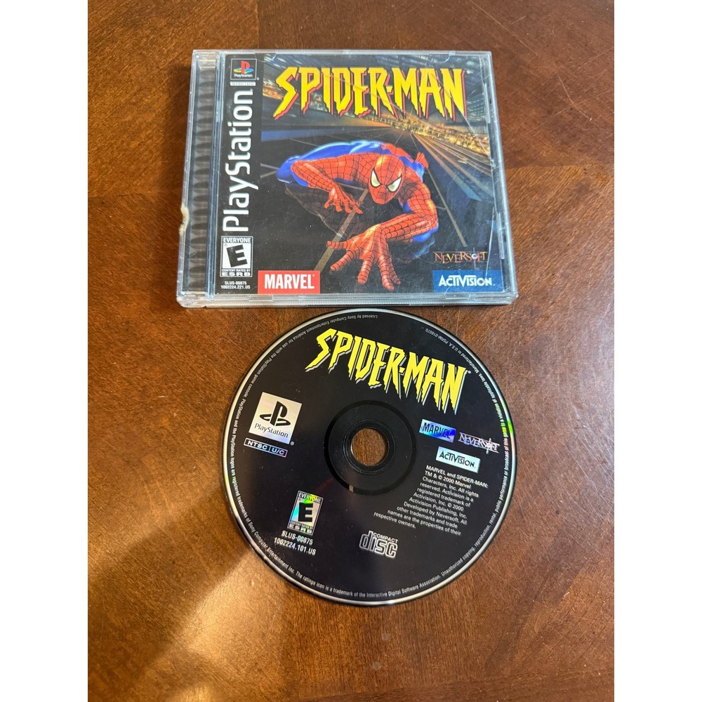 Spider-Man Marvel Sony PlayStation 1 PS1 2000 SLUS-00875 Activision Neversoft